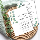 Invitation Tout en un moderne Eucalyptus Typographie Mariage