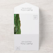 Invitation Tout En Un Moderne Hunter Green Gold Agate Repas Choice Maria (Dehors)