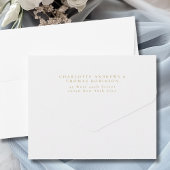 Invitation Tout En Un Moderne, minimaliste, blanc, Mariage
