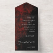 Invitation Tout En Un Moderne Passionate Red 'n Black Mariage Design (À l'intérieur)