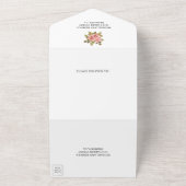 Invitation Tout En Un Moderne Rustique Pêche Rose Botanique Garden Maria (Dehors)