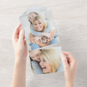 Invitation Tout En Un Moderne Simple Be Merry Typographie 1 Photo (Déchirure)