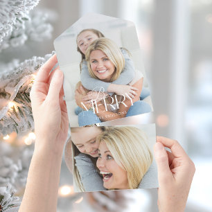 Invitation Tout En Un Moderne Simple Be Merry Typographie 1 Photo