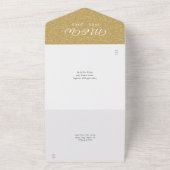 Invitation Tout En Un Monogramme 50e anniversaire de mariage (Dehors)