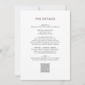 Invitation Tout en Un Monogramme Humeur Florale Bordure Maria (Dos)