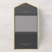 Invitation Tout En Un Monogramme moderne élégant noir (Dehors)