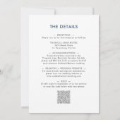 Invitation Tout en un Monogramme Sparkly Blue Parties scintil (Dos)