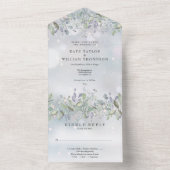 Invitation Tout En Un Monographie Florale Et Monogramme Lilac Mariage D' (À l'intérieur)