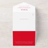 Invitation Tout En Un Monographie rustique rouge Noël collage vacances (Dehors)