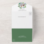 Invitation Tout En Un Monstera moderne Tropical Palm Feuille Mariage (Dehors)
