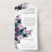 Invitation Tout En Un Moody Boho | Arbre fleuri foncé de l'aubergine pou (À l'intérieur)