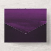 Invitation Tout En Un Moody Plum Purple Moderne Aquarelle Mariage (Verso)