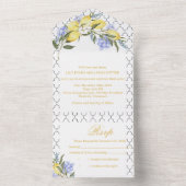 Invitation Tout En Un Moroccan Pattern Mediterranean Lemon Wedding (À l'intérieur)