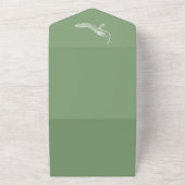 Invitation Tout En Un Moss Green Peacock S'épanouit Tout en une invitati (Dehors)