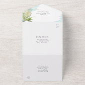 Invitation Tout En Un Mossy Autumn Pond Mariage moderne (Dehors)