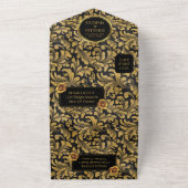 Invitation Tout En Un Motif de goth noir et or (Dehors)