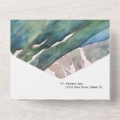 Invitation Tout En Un Mountain Dreamy Aquarelle Glitter Mariage B (Verso)