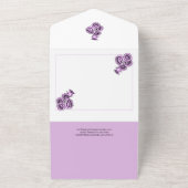 Invitation Tout En Un Mystical Purple Rose Wedding (Dehors)
