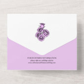 Invitation Tout En Un Mystical Purple Rose Wedding (Verso)