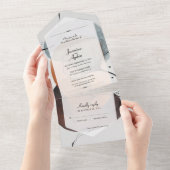 Invitation Tout En Un Nature Abstraite Florale (Déchirure)