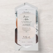 Invitation Tout En Un Nature Abstraite Florale (À l'intérieur)