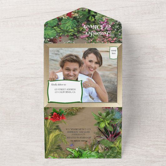 Invitation Tout En Un Nature intérieure et extérieure en fleurs (Dehors)