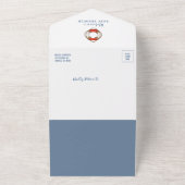 Invitation Tout En Un Nautical Sailboat Ahoy c'est un Baby shower garçon (Dehors)