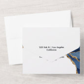 Invitation Tout En Un Navy et Agate doré (Verso)