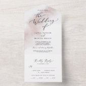 Invitation Tout En Un Nettoyage aquarelle | Mariage blanc (À l'intérieur)