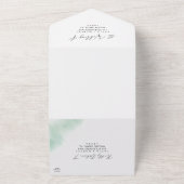 Invitation Tout En Un Nettoyage aquarelle | Mariage vert (Dehors)