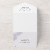 Invitation Tout En Un Nettoyage aquarelle | Mariage violet (Dehors)