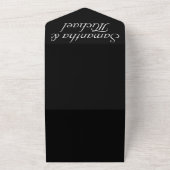 Invitation Tout En Un Nettoyer le mariage noir blanc simple (Dehors)
