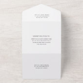 Invitation Tout En Un Nettoyer noir et blanc Mariage moderne (Dehors)