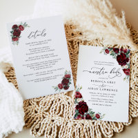 Tout en un Neustra Boda Rustique Rouge Floral Mari