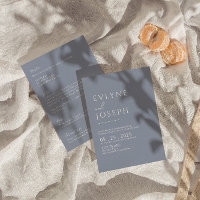 Tout en un Neutre Dusty Blue Boho Mariage moderne