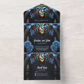 Invitation Tout En Un Noble coeur steampunk (À l'intérieur)