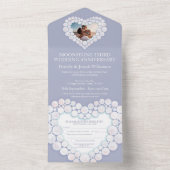 Invitation Tout En Un Noces de pierre de lune 3 ans de mariage fête (À l'intérieur)