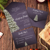 Invitation Tout En Un Noël Arbre Brown Marine Compagnie Fête