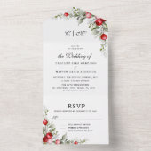 Invitation Tout En Un Noel Botanique Mariage D'Hiver Tout En Une Invitat (À l'intérieur)
