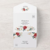 Invitation Tout En Un Noël Floral Saison d'être marié (Dehors)