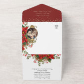 Invitation Tout En Un Noël Photo religieuse Vierge Marie Jésus Anges (Dehors)