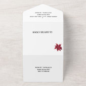 Invitation Tout En Un Noël Poinsettia Fête d'hiver (Dehors)