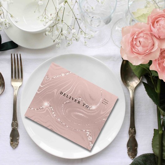 Invitation Tout En Un Noël rose brillant et brillant