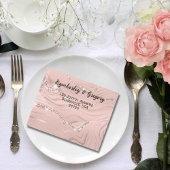 Invitation Tout En Un Noël rose brillant et brillant