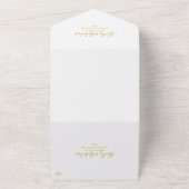 Invitation Tout En Un Noël simple et élégant | Sceau Blanc Et Envoi (Dehors)