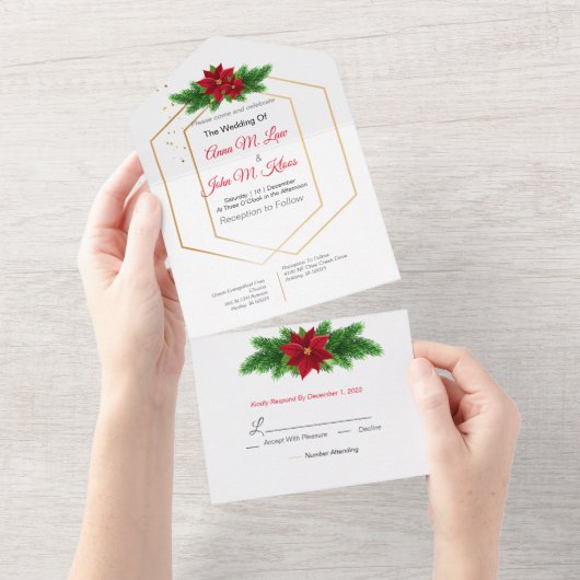 Invitation Tout En Un Noël tout en un (Déchirure)
