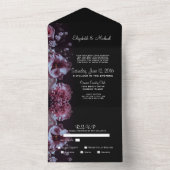 Invitation Tout En Un Noir et Violet Humeur (À l'intérieur)