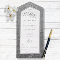 Noir & Marbre blanc Argent Moderne Sans Dîner