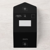 Invitation Tout En Un Noir moderne Professionnel Conception d'événements (Dehors)