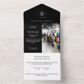 Invitation Tout En Un Noir moderne Professionnel Conception d'événements (À l'intérieur)